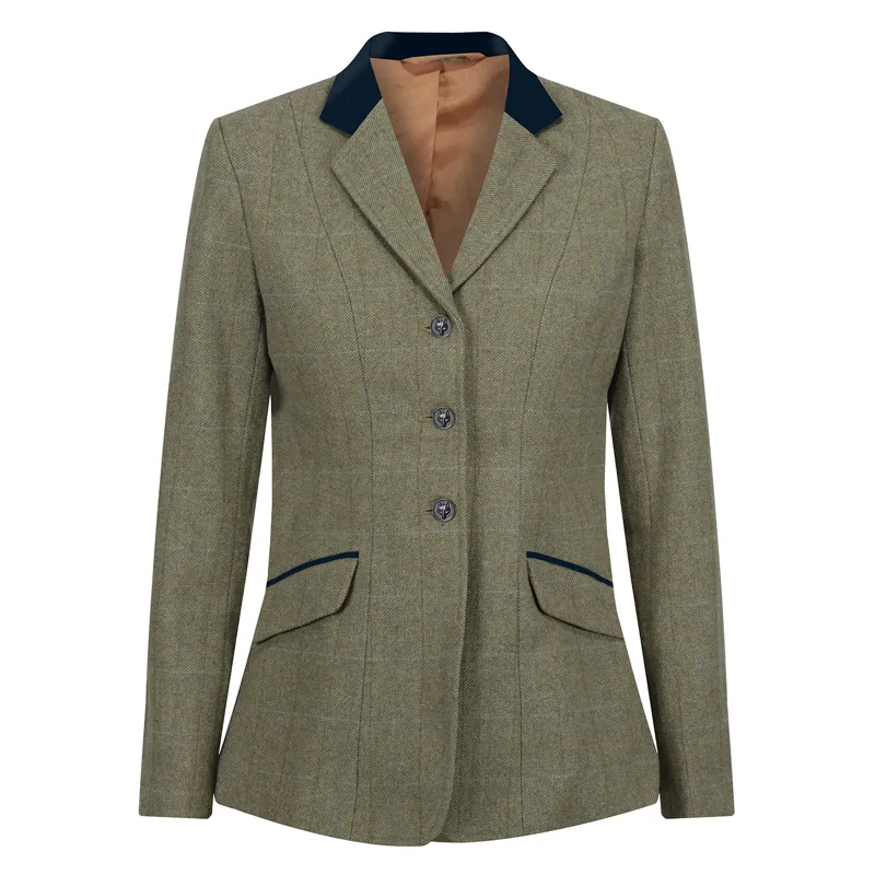 Equetech Maid's Thornborough Deluxe Tweed Riding Jacket in Green-1